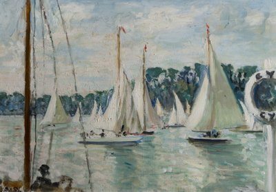 Racing Yachts på Seinen av Jacques Emile Blanche