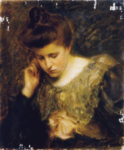 Studie av en kvinne som leser av Jacques Emile Blanche
