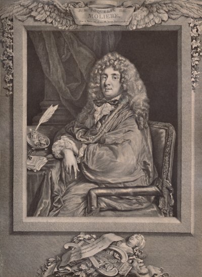Moliere, fransk dramatiker og skuespiller, 1700-tallet 1894 av Jacques Firmin Beauvarlet