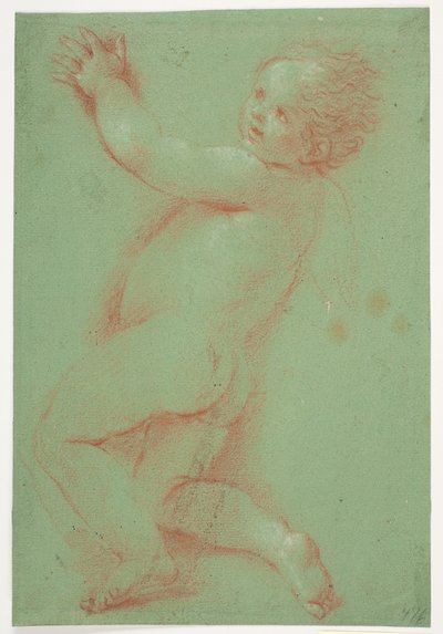 Halvt knelende erot? engel? av Jacques Francois Joseph Saly