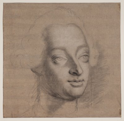 Portrett av Frederik V. 3/4 Profil av Jacques Francois Joseph Saly