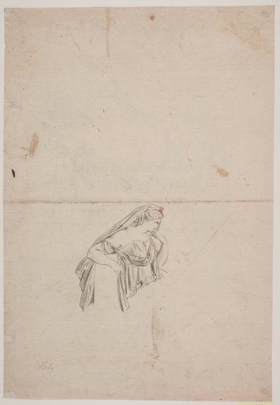 Studie for sørgende kvinneskikkelse av Jacques Francois Joseph Saly