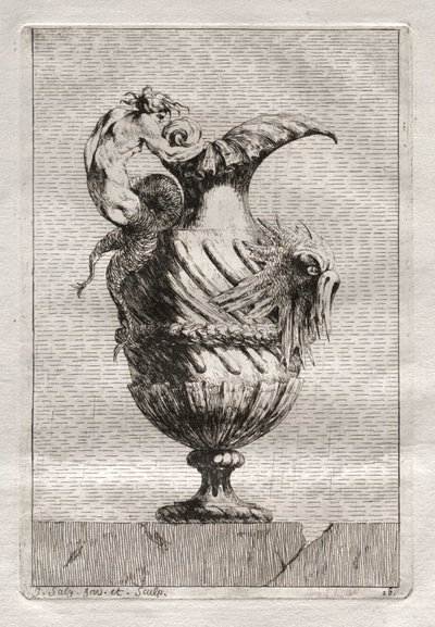 Suite med vaser: Plate 16, 1746. av Jacques Francois Joseph Saly