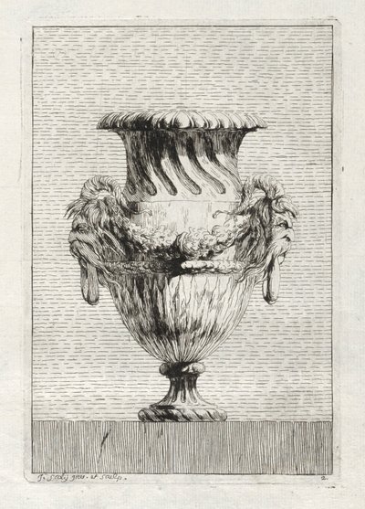 Suite med vaser: Plate 2, 1746. av Jacques Francois Joseph Saly