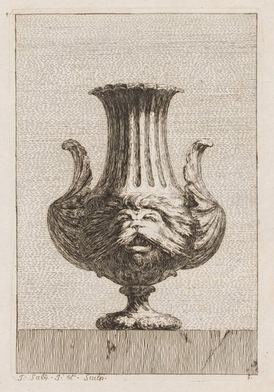 Suite med vaser: Plate 6, 1746. av Jacques Francois Joseph Saly