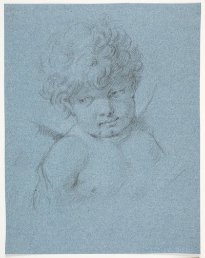 Bevinget engel? Amor? Bystebilde av Jacques Francois Joseph Saly