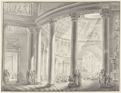 Interiør i en kuppelkirke av Jacques François Blondel