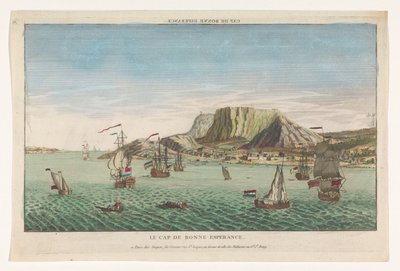 Utsikt over Kapp det gode håp i Sør-Afrika Cap de Bonne Esperance (tittel på objekt) av Jacques Gabriel Huquier