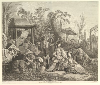 The Chinese Garden, fra Chinoiseries, etter 1743. av Jacques Gabriel Huquier