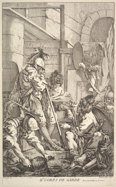 Second Guard-Room, midten til slutten av 1700-tallet. av Jacques Gabriel Huquier