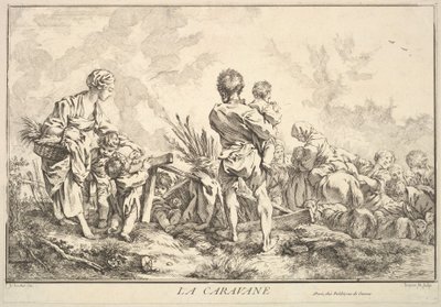 Karavanen, midten til slutten av 1700-tallet. av Jacques Gabriel Huquier