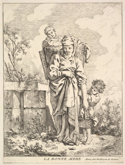 Den gode mor, 1700-tallet. av Jacques Gabriel Huquier