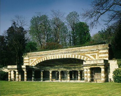 Frankrike, Chatou (Yvelines): Nymphee de Soufflot bygget for å huse en kilde. Arkitektur av Soufflot (arkitekten til Pantheon) mellom 1774 og 1777. av Jacques Germain Soufflot