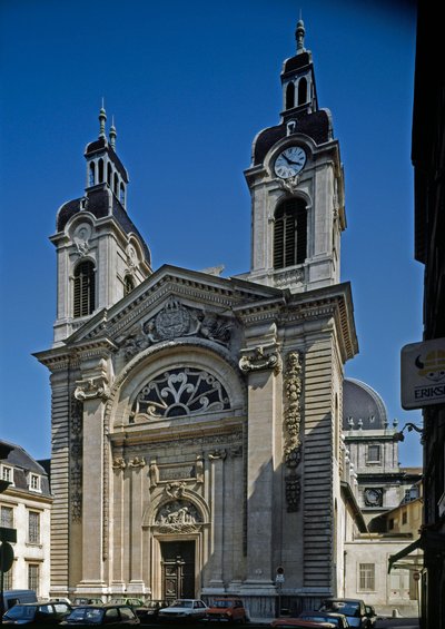 Utsikt over kapellet til Hotel Dieu (Hotel-Dieu) (1100-1200-tallet) redesignet av arkitekten Jacques Germain Soufflot (1713-1780). Lyon, Rhone av Jacques Germain Soufflot