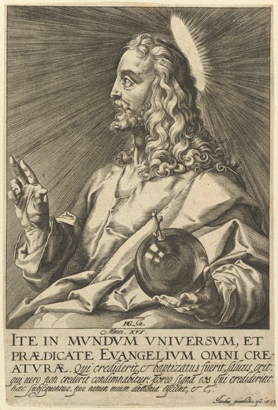 Kristus, fra Kristus og de tolv apostler, før 1609. av Jacques Granthomme