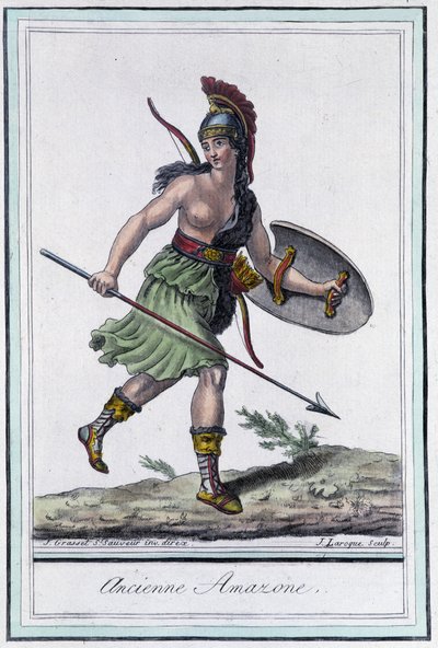 Old Amazon - i "" Encyclopedia of Travels"" av Grasset St Sauveur, red. 1796 av Jacques Grasset de Saint Sauveur