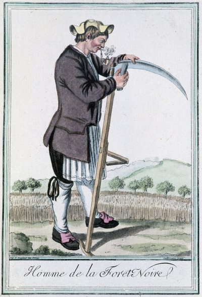 Man of the Black Forest - i "" Encyclopedia of Travels"" av Grasset St Sauveur, red. 1796 av Jacques Grasset de Saint-Sauveur