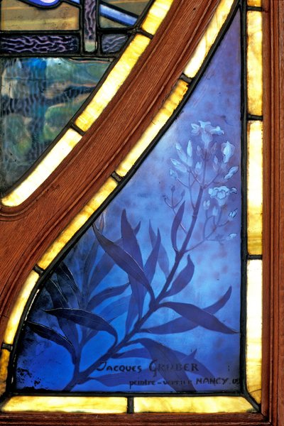 Nancy (avdeling 54), Art Nouveau, Chamber of Commerce and Industry, Glassmalerier av Jacques Gruber (1870-1936) - Signatur av Jacques Gruber