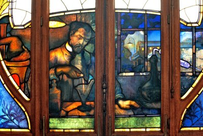 Nancy (avdeling 54), jugendstil, handels- og industrikammer, glassmalerier av Jacques Gruber (1870-1936) av Jacques Gruber