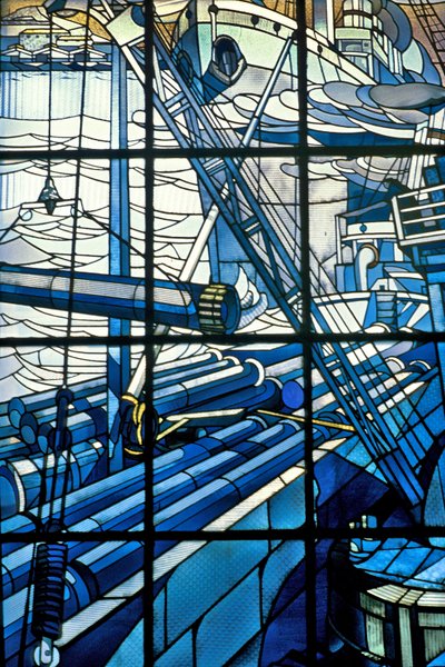 Nancy (avdeling 54), jugendstil, glassmalerier av Jacques Gruber (1870-1936), ved setet til Pont a Mousson, av. de la frigjøring av Jacques Gruber