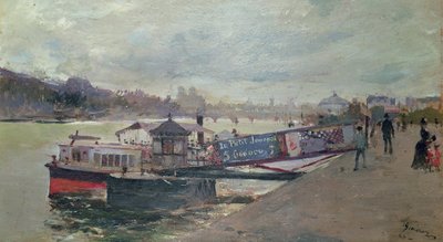 Havnescene, 1800-tallet av Jacques Guiaud