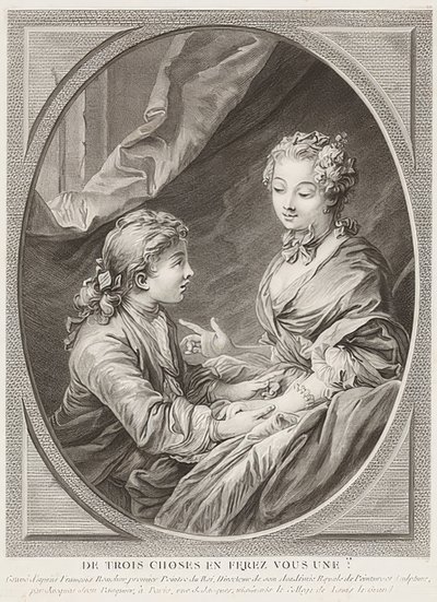 Av tre ting vil du gjøre det til en?. 1768 av Jacques Jean Pasquier