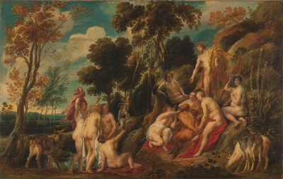 Pan straffet av nymfer av Jacques Jordaens