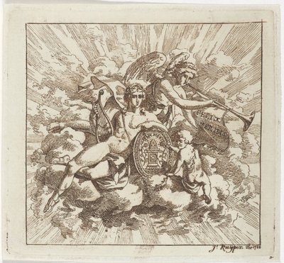 Allegorisk komposisjon om Felix Meritis av Jacques Kuyper