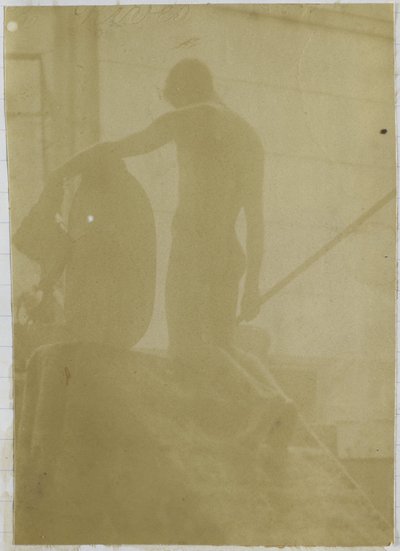Studie av en mannlig nakenmodell, knelende og sett bakfra, i studioet til Jacques de Lalaing av Jacques Lalaing (attributed to)