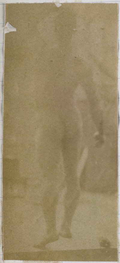 Studie av en mannlig nakenmodell, stående og sett bakfra, i studioet til Jacques de Lalaing av Jacques Lalaing (attributed to)