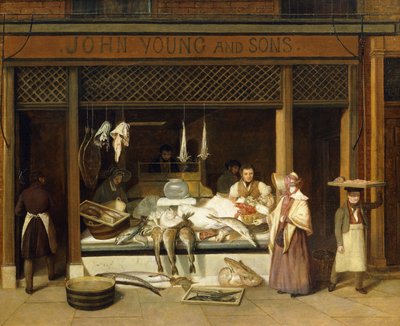 John Young og sønner, fiskehandlerne, av Jacques Laurent Agasse