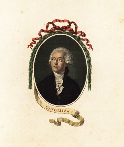 Antoine Lavoisier, fransk kjemiker, økonom og adelsmann.1805 (gravering) av Jacques Louis (after) David