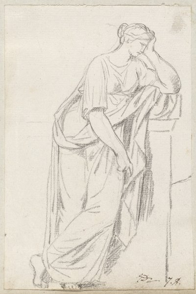 En muse fra musenes sarkofag av Jacques Louis David
