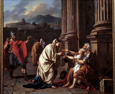 Belisaire (500-565) ber om alumone. (Belisarios - Flavius Belisarius) Maleri av Jacques Louis David (1748-1825) av Jacques Louis David