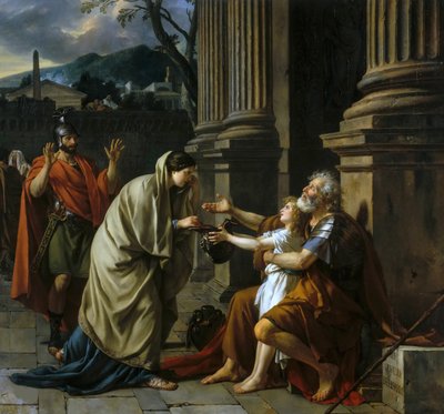Belisarius ber om almisser, 1781. av Jacques Louis David
