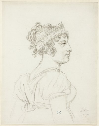 Byste av Caroline Bonaparte, prinsesse Murat, dronningen av Napoli av Jacques Louis David