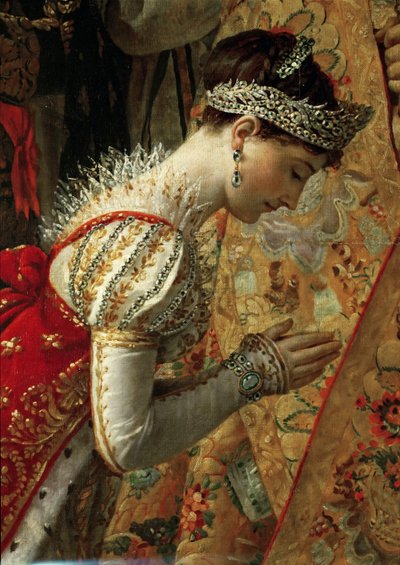 Keiserinne Joséphine Kroningen av Napoleon, detalj av Jacques Louis David