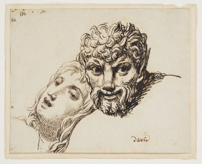 Hoder av en faun og en liggende kvinne av Jacques Louis David