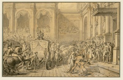 Keiserens ankomst... av Jacques Louis David