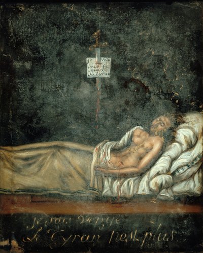 Louis-Michel Le Peletier, Marquis de Saint-Fargeau 1760-1793 på dødsleiet, ca. 1793. av Jacques Louis David