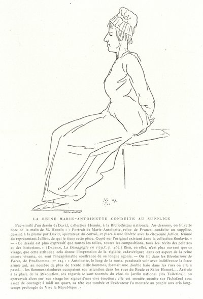Marie Antoinette på vei til hennes henrettelse, 16. oktober 1793 av Jacques Louis David