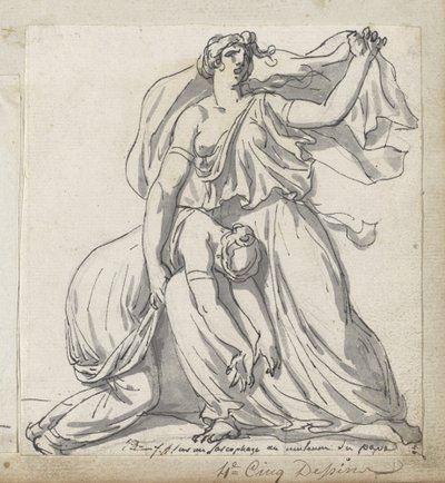 Niobe og hennes datter av Jacques Louis David