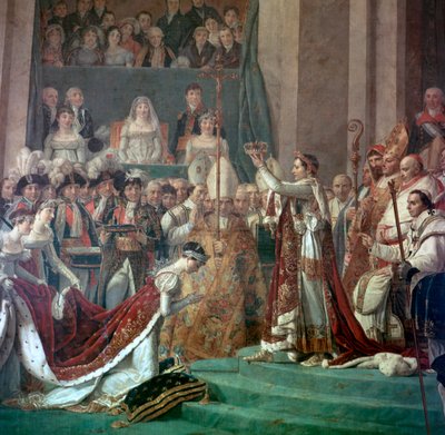Maleri av Napoleon Buonaparte og keiserinne Josephine, 1700-tallet av Jacques Louis David