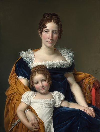 Portrett av grevinne Vilain XIII med datteren. 1816 av Jacques Louis David