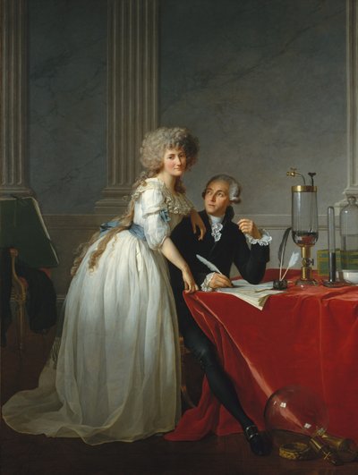Portrett av den franske kjemikeren Antoine Laurent Lavoisier med kone av Jacques Louis David