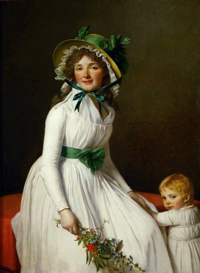 Portrett av Madame Pierre Seriziat og hennes sønn, Emile av Jacques Louis David