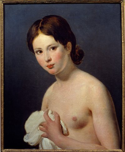 Portrett av en ung jente. Maleri av Jacques Louis David (1748-1825) av Jacques Louis David
