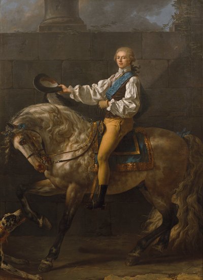 Ridesportrett av Stanisław Kostka Potocki av Jacques Louis David