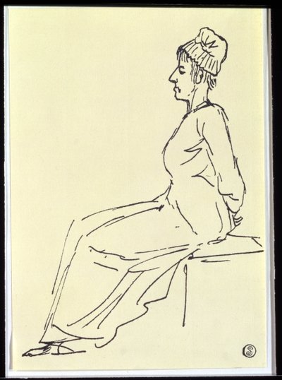 Dronning Marie Antoinette (1755-93) på vei til hennes henrettelse, 1793 av Jacques Louis David