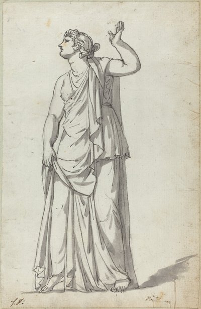 Romersk statue av en muse (Anchyrrhoe) av Jacques Louis David
